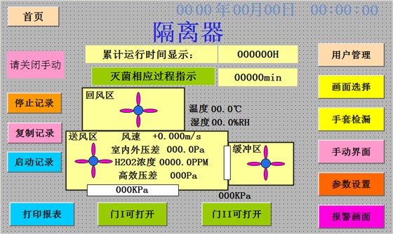 无菌隔离器系统界面 无菌隔离器系统界面